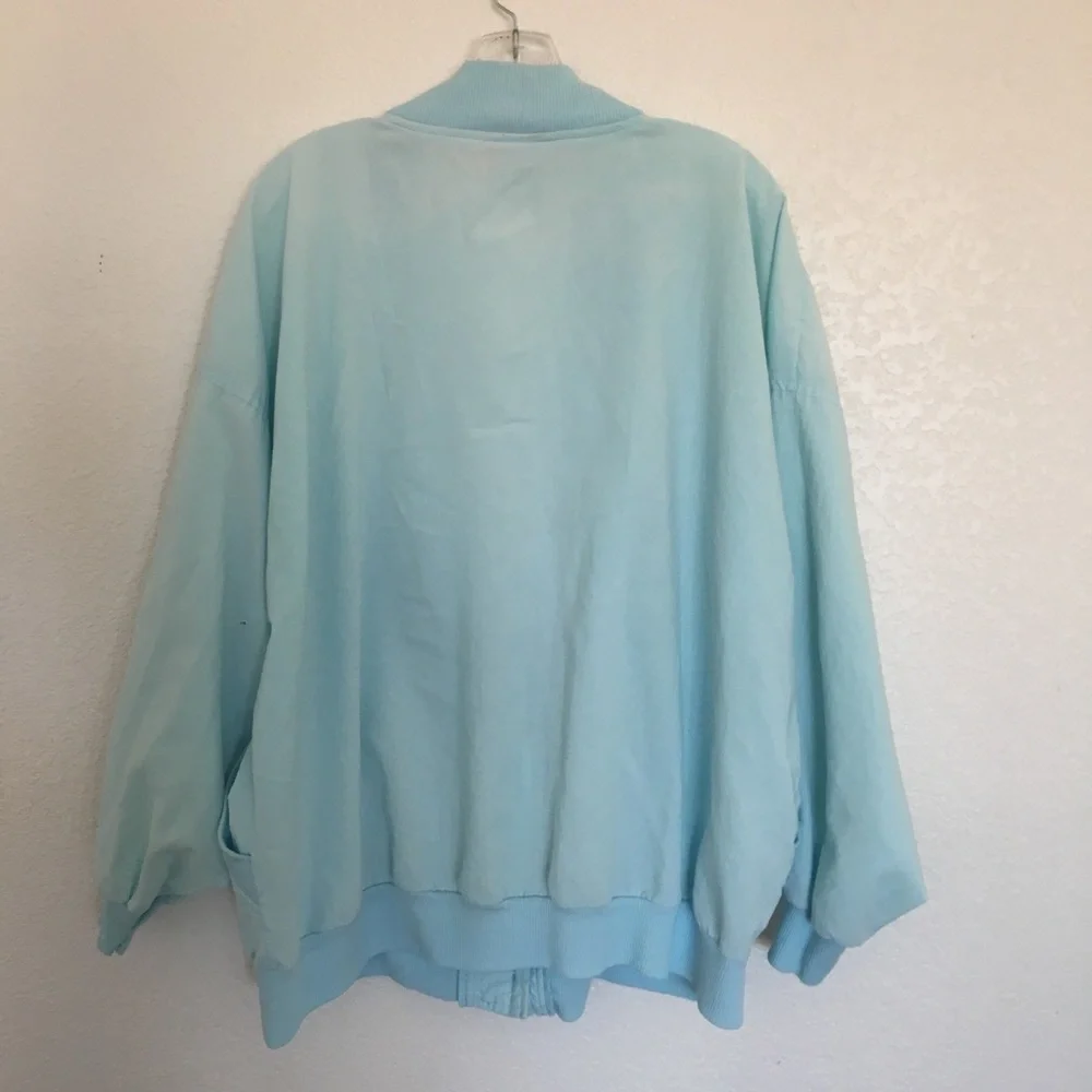 🐠VTG 80a aqua blue oversized new wave blazer - Picture 2 of 10